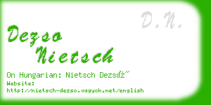 dezso nietsch business card